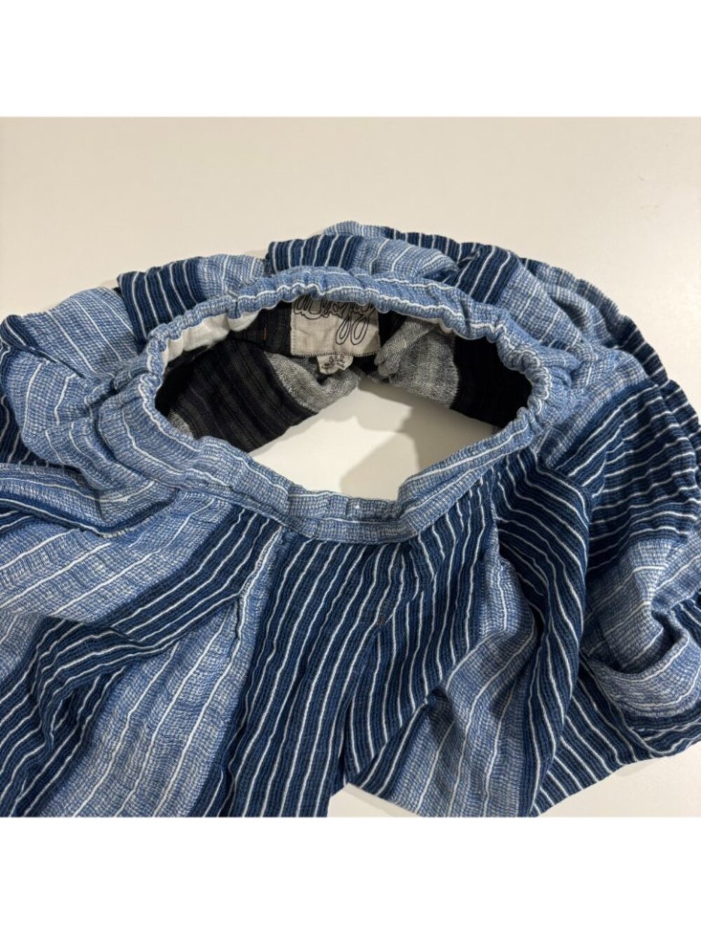 Ace & Jig Womens Cotton Linen Blend Pull On Mini Skirt Size S Blue Stripe - Picture 3 of 6